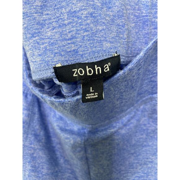 Zobha High Waisted Tapered Leg Jogger Pants Pull On Aqua Blue Women's Size Large - Picture 5 of 10